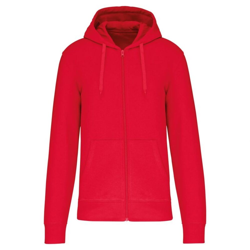 Kariban Mens Eco Friendly Full Zip Hoodie / Red